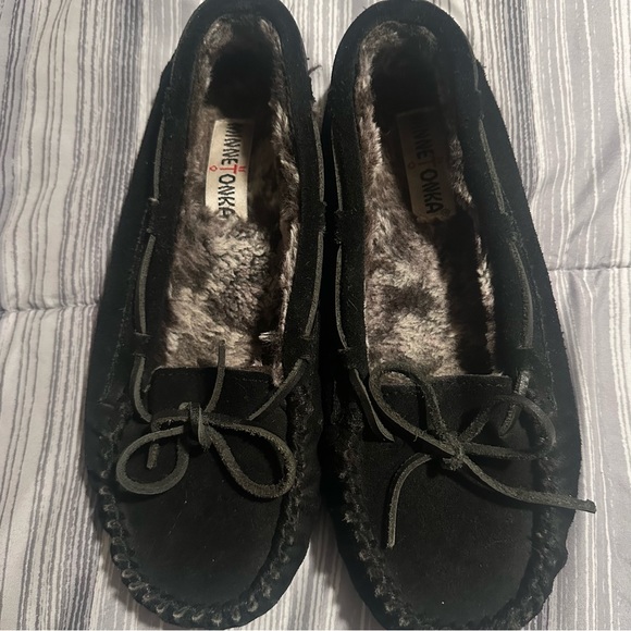 Anthropologie & Minnetonka Set of 2 warm slippers Size 9 - Picture 2 of 7